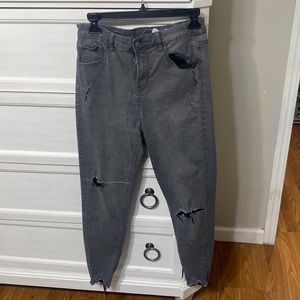 Women, high rise skinny jeans (gray)